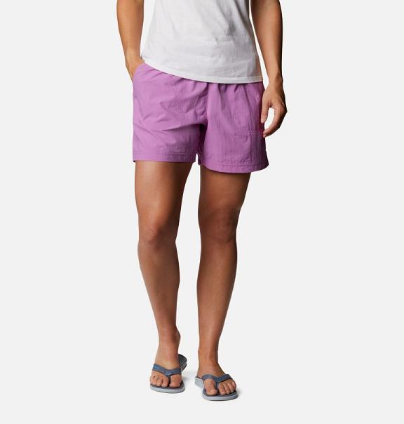 Columbia Sandy River Shorts Pink For Women's NZ21687 New Zealand